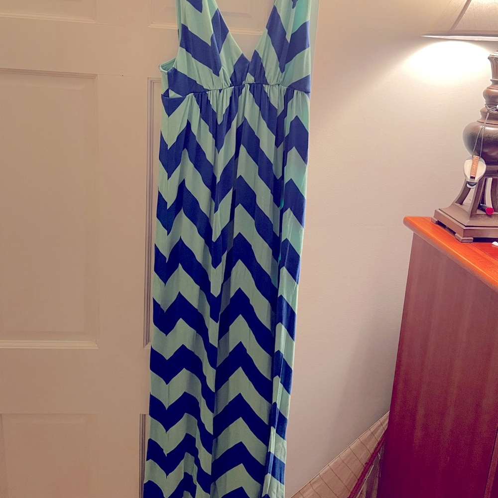 J.Crew Chevron Maxi Dress